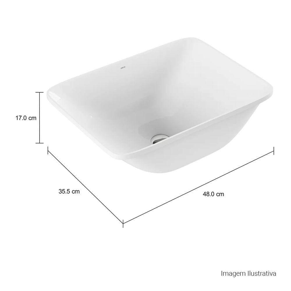 Cuba De Embutir Retangular 48x35,5cm Deca Branco L.375.17 - 3