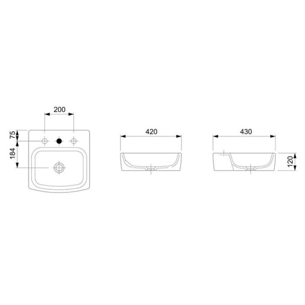 Cuba De Apoio C/Mesa Incepa Loft 43x42 Branco 1220730013100 - 2