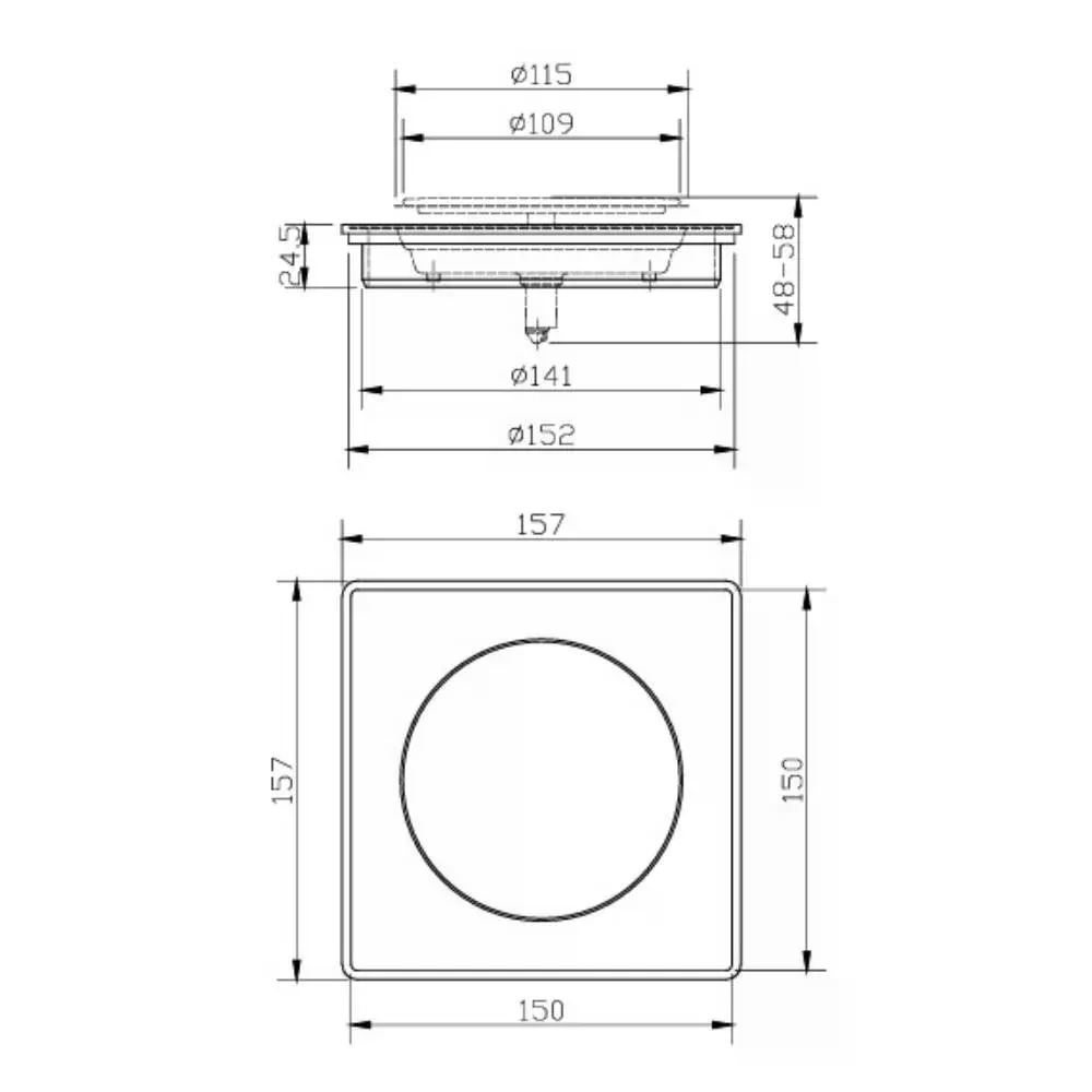 Ralo Dax 15x15 Click Cinza Dax-rc15-gr - 4