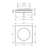 Ralo Dax 15x15 Click Cinza Dax-rc15-gr - 4