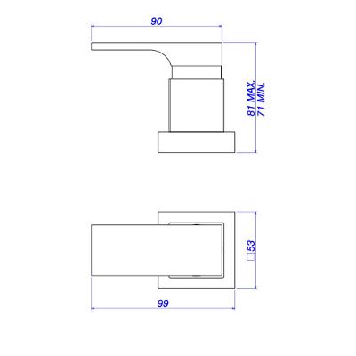 Acabamento Gaveta Deca 1/2 3/4 1 Unic Corten 4900.ct90.pq.mt