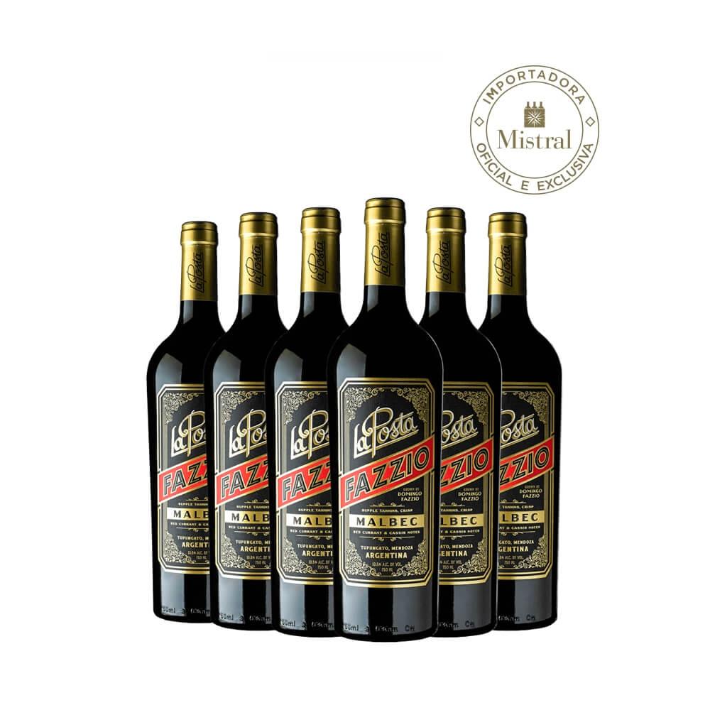 Kit 6 Vinhos Argentino La Posta Fazzio Malbec Cx 6 Und - 1