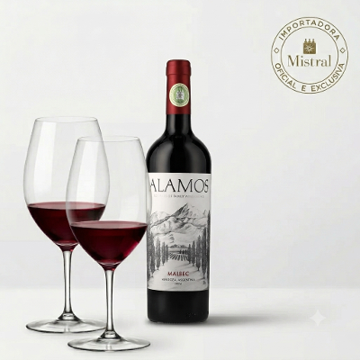 Kit Presente Alamos Malbec + 2 Taças Riedel 001