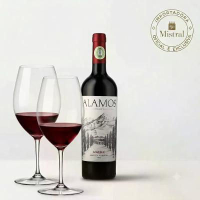 Kit Vinho Tinto Argentino Alamos Malbec 2025 + 2 Taças Riedel 001