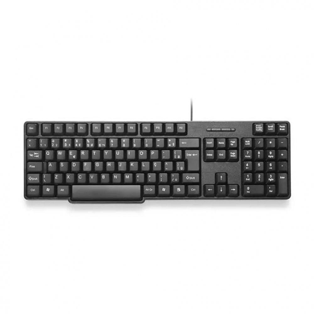 Teclado Com Fio Conforto Conexão USB Cabo de 130cm Preto Multi (Multilaser) - TC213 - 1