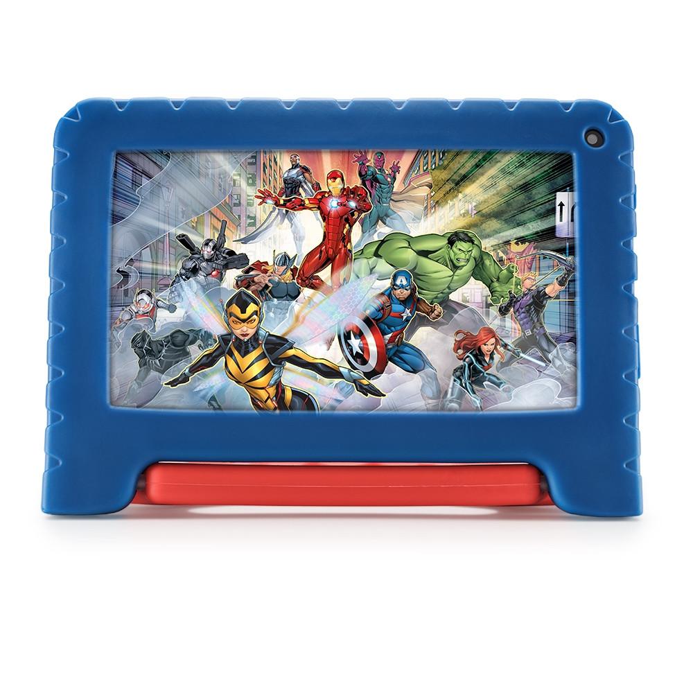 Tablet Multi Avengers com Controle Parental 7 pol 4GB RAM 64GB Android 13 Quad Core + Case + Wi-fi - NB417 - 1