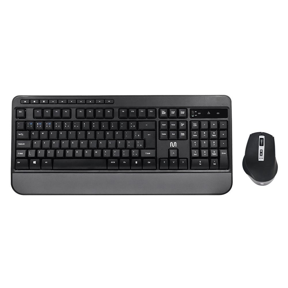 Kit Teclado e Mouse Sem Fio CS1200 Multimídia Conexão BT+USB 3200DPI Ajustável Com Cliques Multi - TC301 - 1