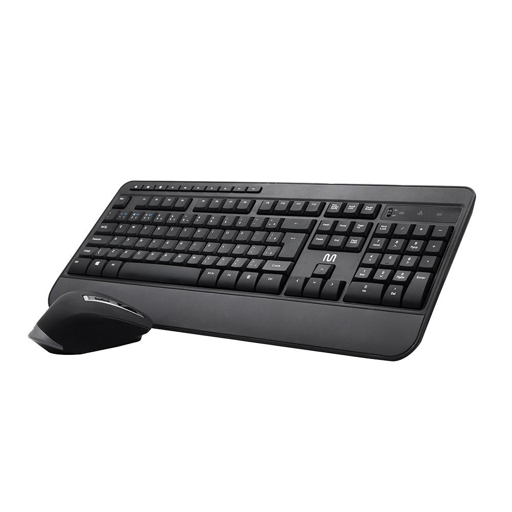 Kit Teclado e Mouse Sem Fio CS1200 Multimídia Conexão BT+USB 3200DPI Ajustável Com Cliques Multi - TC301 - 3