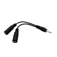 Adaptador P2 e P3 com Acabamento em Nylon Preto Multilaser - WI409 - 1
