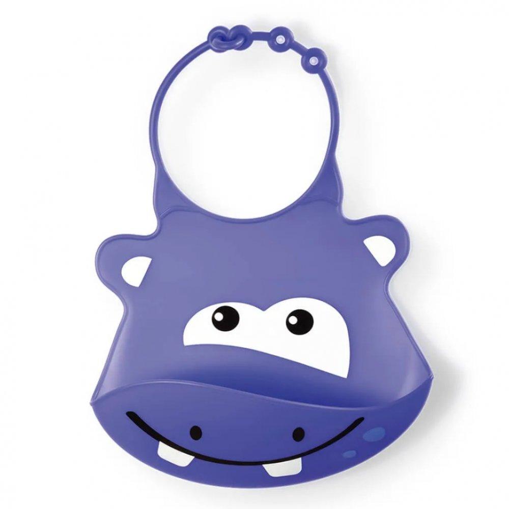 Babador De Silicone Multikids Baby Silybib Hipopótamo Bb044 - 1