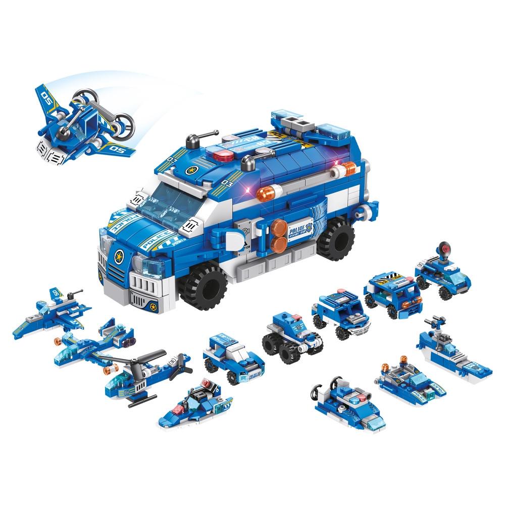 Blocos de Montar Cubic 25 em 1 Polícia 569 Peças Multikids - BR1619 - 1