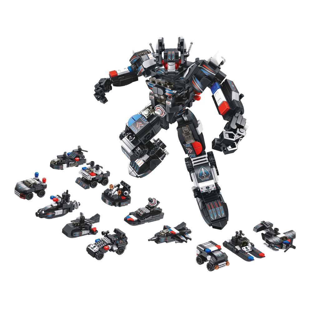 Blocos de Montar Cubic 25 em 1 Polícia Swat Robot 600pcs Multikids - BR1616 - 1