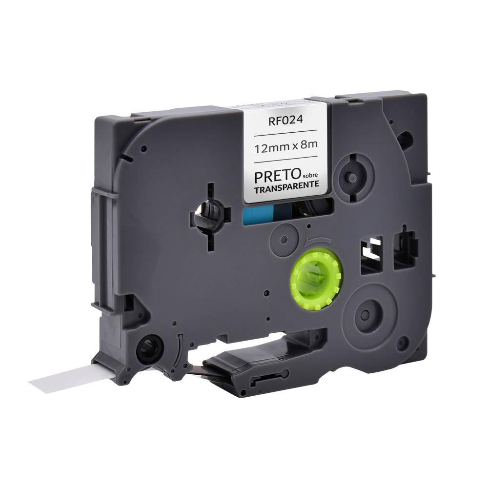 Fita para Rotulador Brother TZE-131 Preto sobre Transparente 12mm Multilaser - RF024 - 1