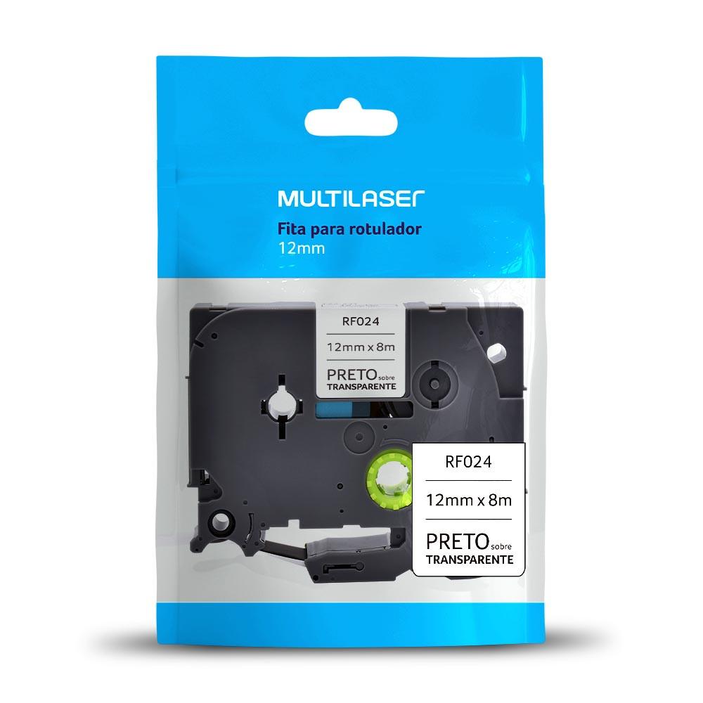 Fita para Rotulador Brother TZE-131 Preto sobre Transparente 12mm Multilaser - RF024 - 4