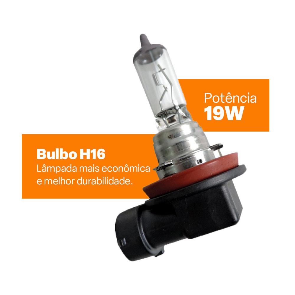 Lâmpada Automotiva farol para carro Multi H16 12V 19W Comum Unitária - AU863 - 2