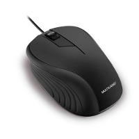 Mouse Emborrachado Preto com Fio Usb Multi (Multilaser) - MO222 - 1