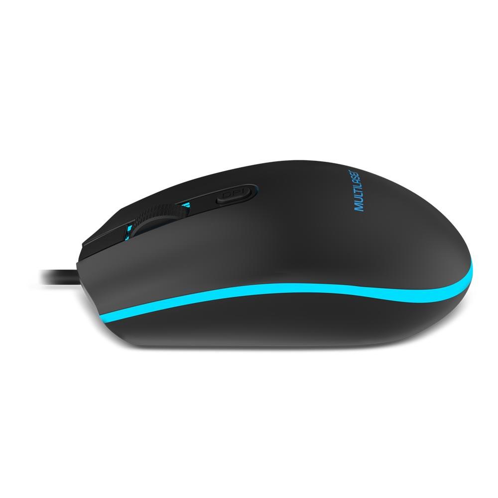 Mouse Gamer 2400DPI LED 7 Cores Preto - Multilaser - MO298 - 2