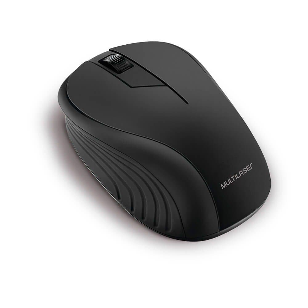 Mouse Multilaser Sem Fio 2.4 Ghz Preto Usb - Mo212 - 1