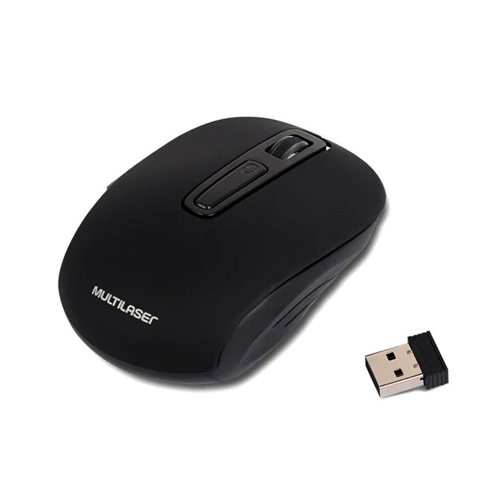 Mouse Sem Fio Recarregável 250mah 1600dpi Ajustável 6 Botões Preto Multi - MO277 - 3