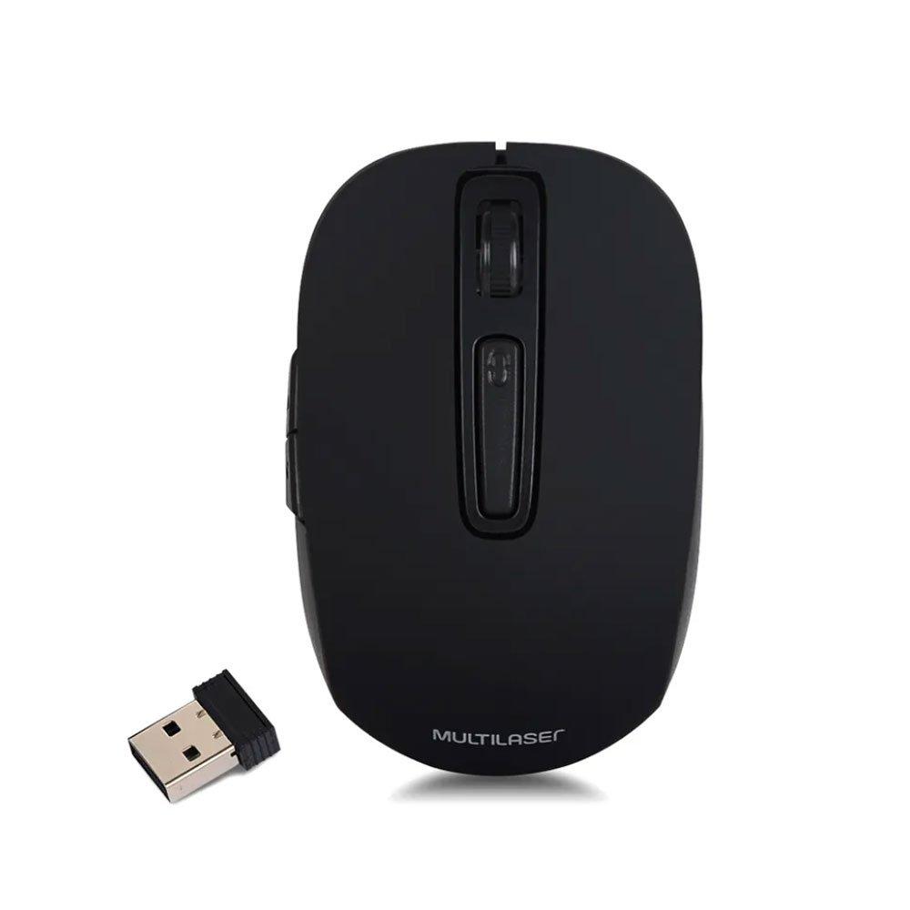 Mouse Sem Fio Recarregável 250mah 1600dpi Ajustável 6 Botões Preto Multi - MO277 - 4