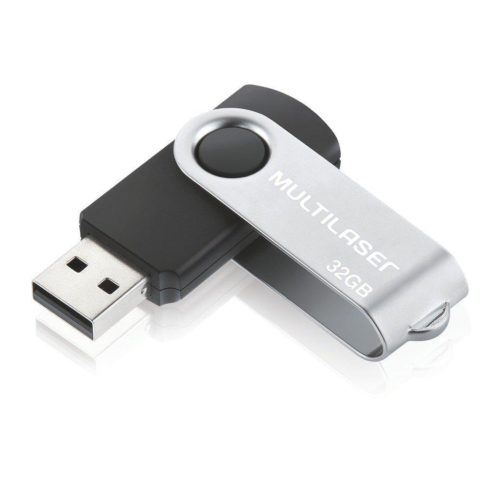 Pendrive Multilaser Twist 2.0 32gb Preto  - PD589 - 2
