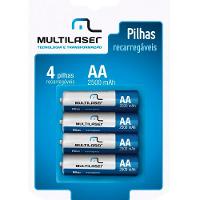 Pilhas Recarregáveis Multilaser Aa 2500Mah 4 Unidades Cb052 - 1