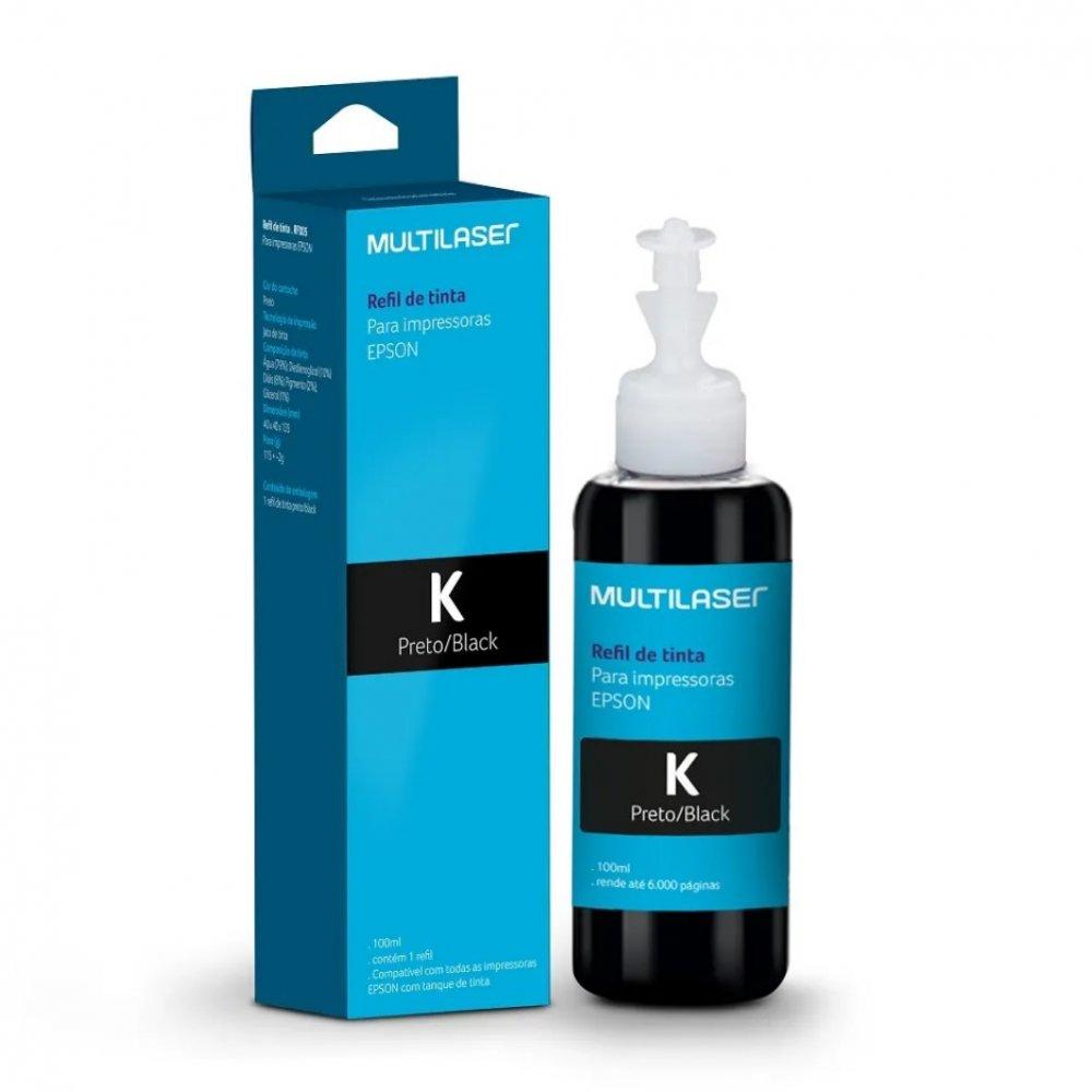 Refil de Tinta de Impressoras Epson 100 Ml Preto Multilaser - 2