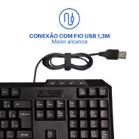 Teclado Com Fio TM100 Resistente a Líquidos Cabo de 1,3m Conexão USB Multi (Multilaser) - TC206 - 3