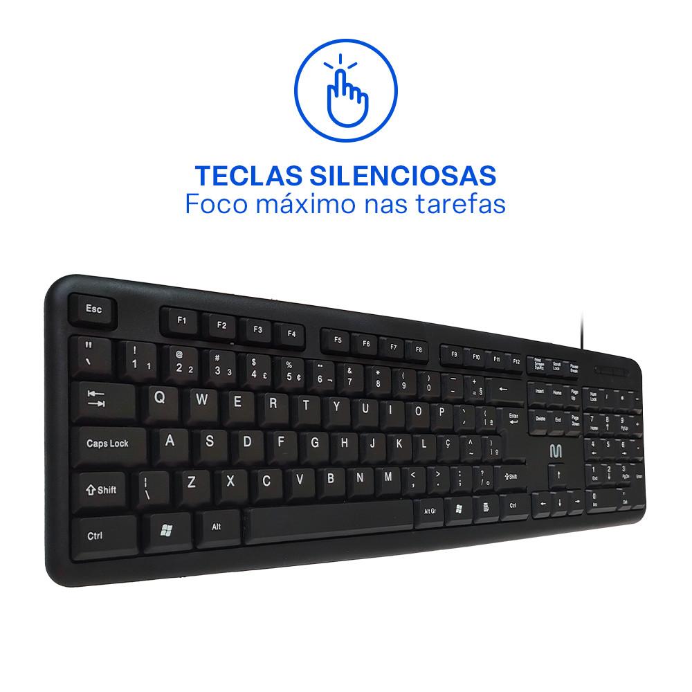 Teclado Slim Standard Com fio USB Preto Multi (Multilaser) - TC065 - 5