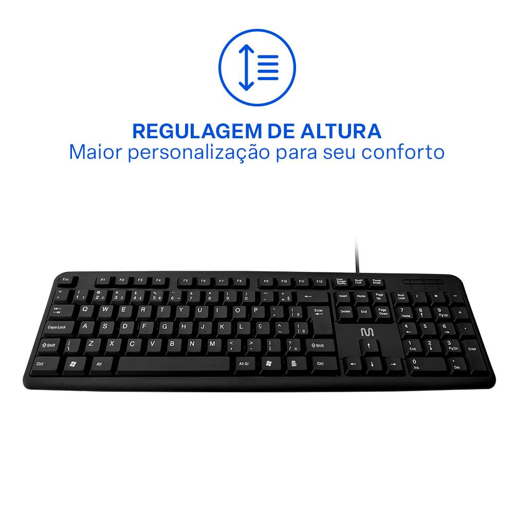 Teclado Slim Standard Com fio USB Preto Multi (Multilaser) - TC065 - 6