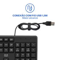 Teclado Slim Standard Com fio USB Preto Multi (Multilaser) - TC065 - 3