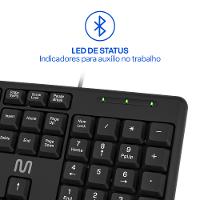 Teclado Slim Standard Com fio USB Preto Multi (Multilaser) - TC065