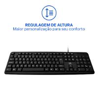Teclado Slim Standard Com fio USB Preto Multi (Multilaser) - TC065 - 6