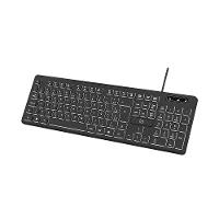 Teclado Com Fio Light 3 Níveis Ajustáveis Teclas Silenciosas e Conexão Usb Preto - TC268 - 3