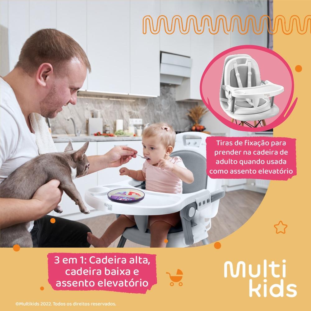 Cadeira de Alimentação Berry 3 em 1 6M 15KG Rosa Multikids Baby - BB390 - 2