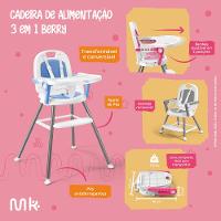 Cadeira de Alimentação Berry 3 em 1 6M 15KG Rosa Multikids Baby - BB390 - 5
