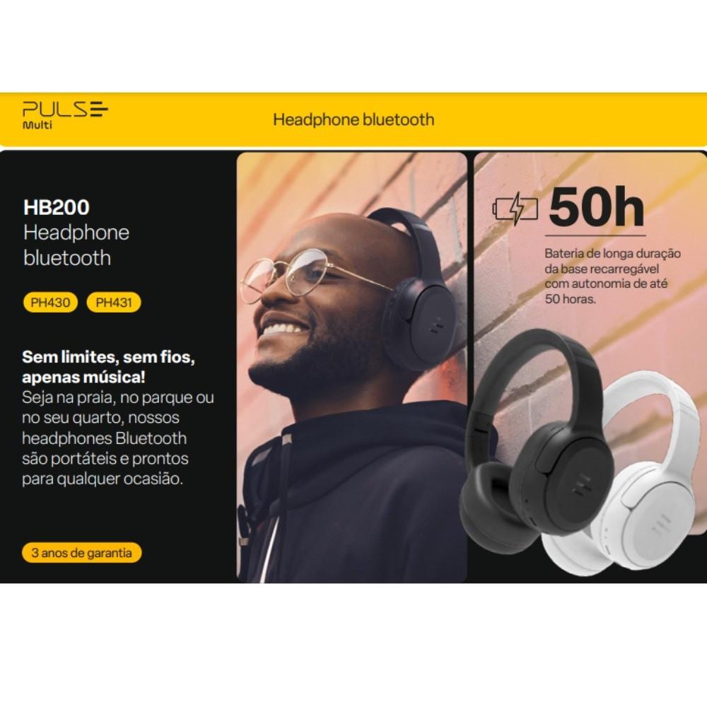 Headphone HB200 Bluetooth Preto Pulse - PH430 - 3
