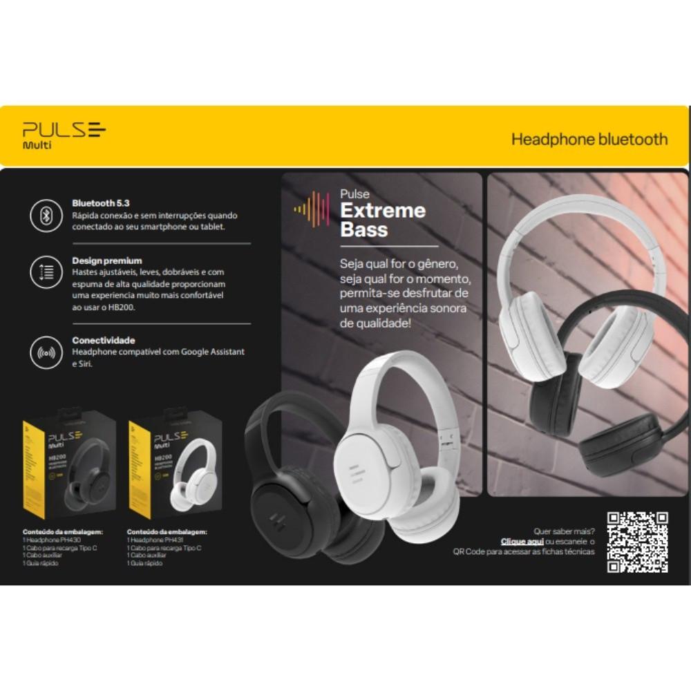 Headphone HB200 Bluetooth Preto Pulse - PH430 - 4