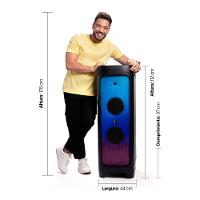 Caixa de Som Torre Flamebox DJ 5000W RMS Bluetooth AUX/USB/SD/TWS Pulse - SP512