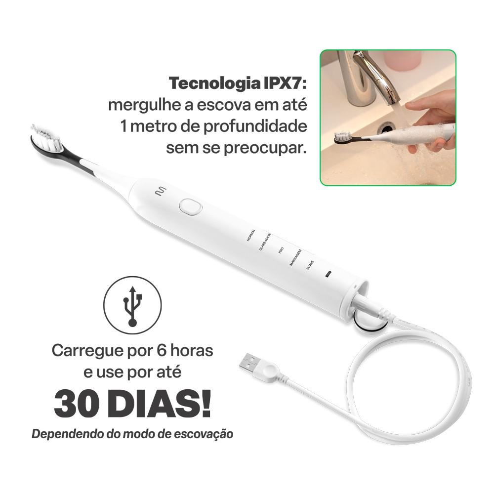 Escova Elétrica Sônica Clean Pro 31K - 31 mil movimentos - Multi Saúde - HC112 - 4
