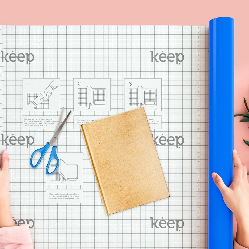 Plástico Adesivo Azul 0.08mm PVC 45cm x 10m Keep - EI160 - 4