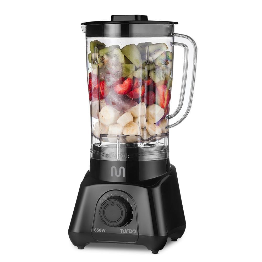 Liquidificador Turbo Preto 2,3L 3 Velocidades 650W 127V Multi Home - LQ651 - 9