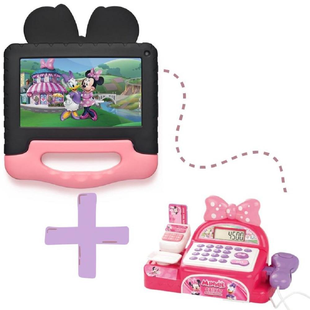 Combo Tablet Multi Minnie 7 pol 4GB RAM 64GB + Case + Caixa Registradora Minnie - NB414K - 1