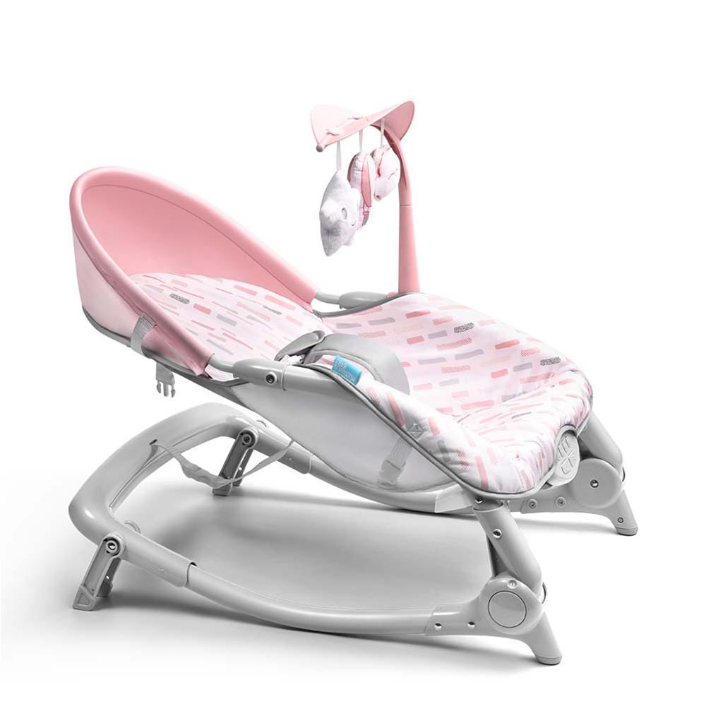 Cadeira de Descanso e Balanço Spice Dobrável 0 à 18kgs Rosa Multikids Baby - BB293 - 2