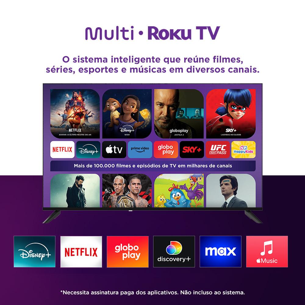 Smart TV DLED 50 4K Multi Roku 4HDMI 2USB Wi-Fi - TL059M - 3