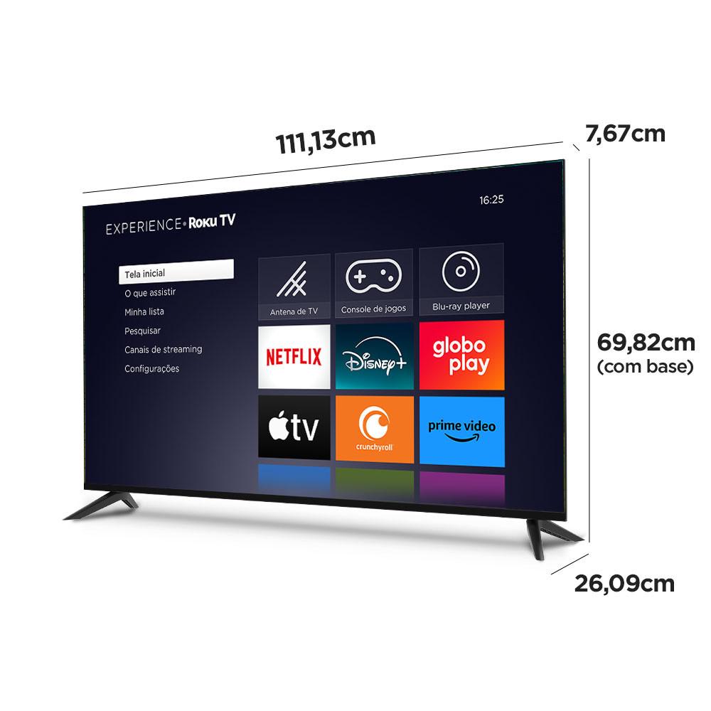 Smart TV 4K 50 DLED Wi-fi MultiExperience Roku Multi - TL059EX - 9