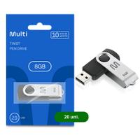 Kit Pen Drive Twist 8GB 20 unidades Preto Multi - PD587K - 1