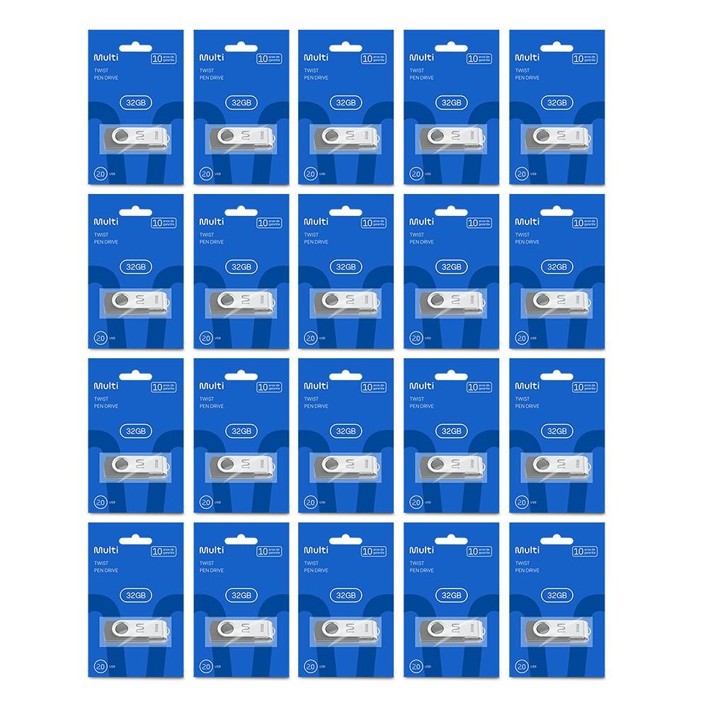 Kit Pen Drive Twist 32GB 20 unidades Preto Multi - PD589K - 5