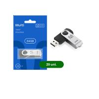 Kit Pen Drive Twist 64GB 20 unidades Preto Multi - PD590K - 1
