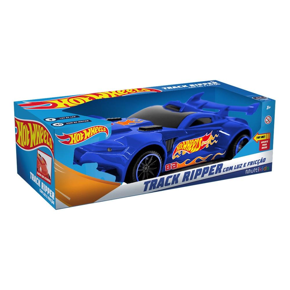 Hot Wheels Carros Track Ripper Azul com Luz e Som 42CM Tamanho Multikids - BR2264 - 2